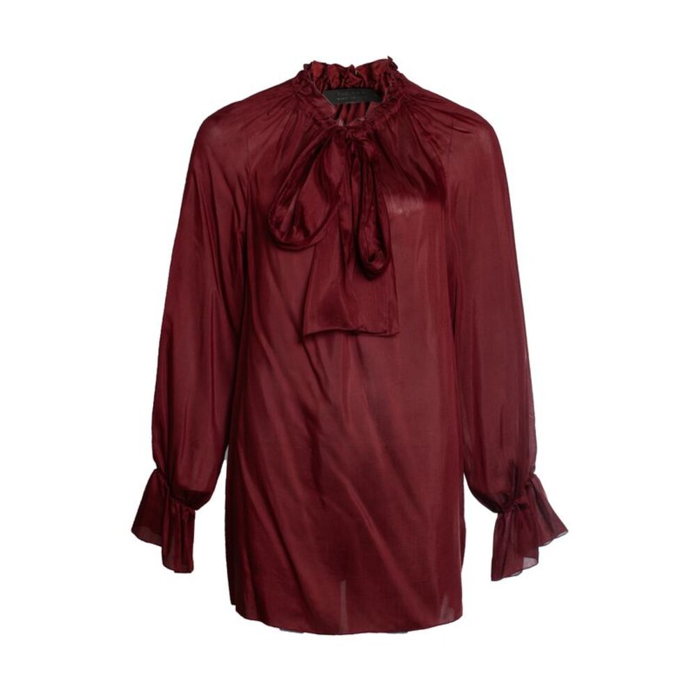 The Row, Wine red blouse with bow